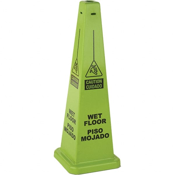PRO-SAFE - Cone & A Frame Floor Signs Shape: Cone Type: Restroom, Janitorial & Housekeeping - Exact Tooling