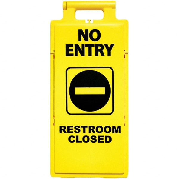 PRO-SAFE - Cone & A Frame Floor Signs Shape: A-Frame Type: Restroom, Janitorial & Housekeeping - Exact Tooling
