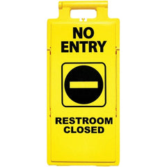 PRO-SAFE - Cone & A Frame Floor Signs Shape: A-Frame Type: Restroom, Janitorial & Housekeeping - Exact Tooling