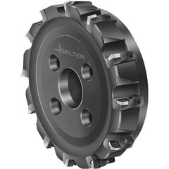 Walter - 12 Inserts, 250mm Cut Diam, 60mm Arbor Diam, Indexable Square-Shoulder Face Mill - 0° Lead Angle, 63mm High, Series F2010-B3-LN1307 - Exact Tooling