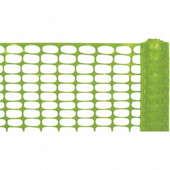 PRO-SAFE - 100' Long x 4' High, Lime Reusable Safety Fence - Exact Tooling