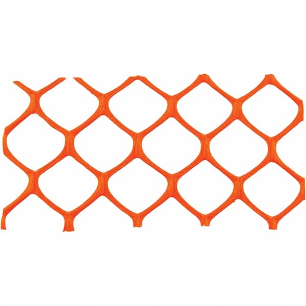 PRO-SAFE - 50' Long x 4' High, Orange Reusable Safety Fence - Exact Tooling