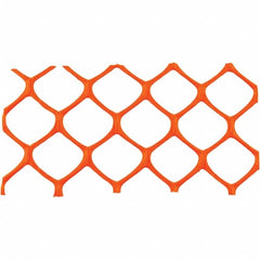 PRO-SAFE - 50' Long x 4' High, Orange Reusable Safety Fence - Exact Tooling