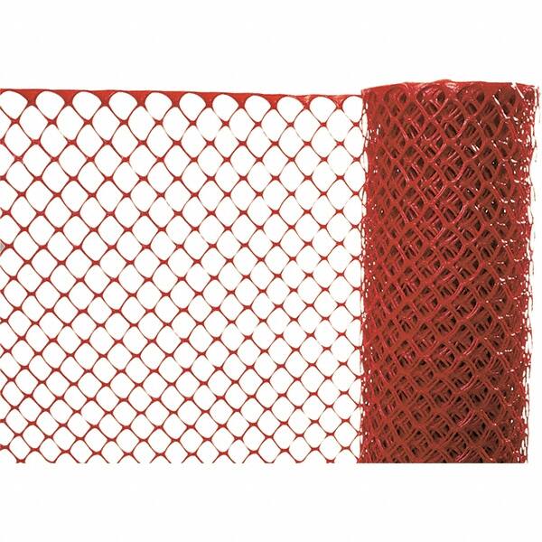 PRO-SAFE - 100' Long x 4' High, Orange Reusable Safety Fence - Exact Tooling