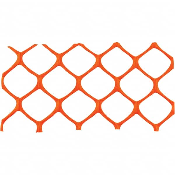 PRO-SAFE - 50' Long x 5' High, Orange Reusable Safety Fence - Exact Tooling