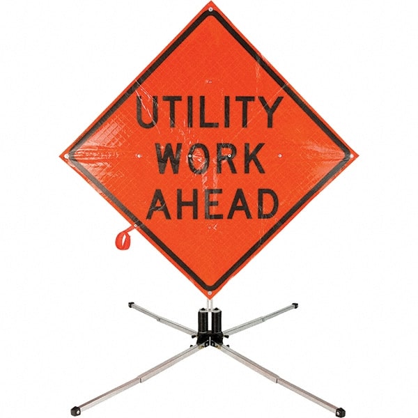 PRO-SAFE - 5.916' High, Traffic Sign Mounting Hardware - Aluminum, Compatible with 119" High x 48" Wide Signs, Silver - Exact Tooling