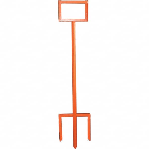 PRO-SAFE - 4-5/8' High, Traffic Sign Mounting Hardware - Aluminum, Compatible with 79-1/2" High x 48" Wide Signs, Silver - Exact Tooling