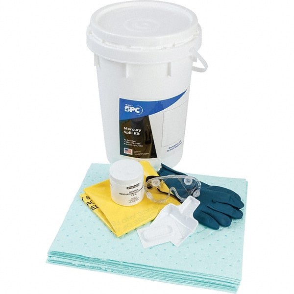 Brady SPC Sorbents - 9 Gal Capacity Hazardous Materials Spill Kit - 6.5 Gal Polyethylene Bucket - Exact Tooling
