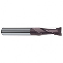 7/16 Dia. x 4-1/2 Overall Length 2-Flute Square End Solid Carbide SE End Mill-Round Shank-Center Cut-Firex - Exact Tooling