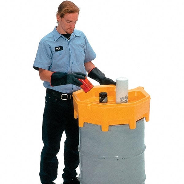UltraTech - 9" High x 28" Diam, Polyethylene, Funnel - 5 Gal Drum/Pail Capacity - Exact Tooling