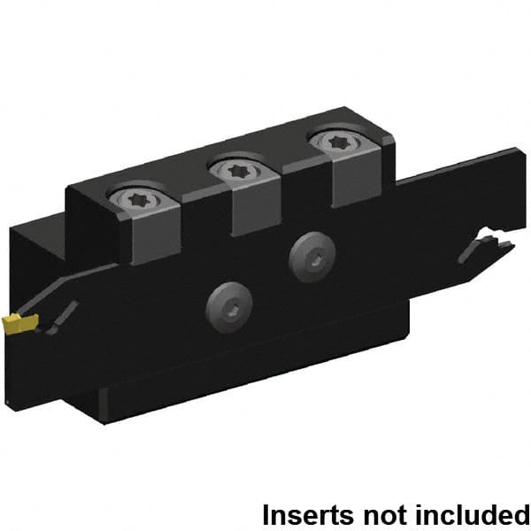 Kennametal - Tool Block Style EVTZN, 32mm Blade Height, 78mm OAL, 54.5mm OAH, Indexable Cutoff Blade Tool Block - 19mm Shank Height, 19mm Shank Width, Through Coolant, Series Beyond Evolution - Exact Tooling