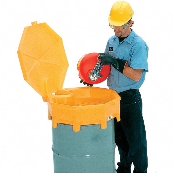 UltraTech - 7" High x 29" Diam, Polyethylene, Manual Closing Funnel Cover - Exact Tooling