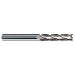 7/16 Dia. x 5 Overall Length 4-Flute Square End Solid Carbide SE End Mill-Round Shank-Center Cut-Uncoated - Exact Tooling