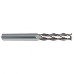 5/8 Dia. x 6 Overall Length 4-Flute Square End Solid Carbide SE End Mill-Round Shank-Center Cut-Uncoated - Exact Tooling