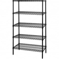 Quantum Storage - 5 Shelf Wire Shelving Add-On Unit - 12" Wide x 48" Deep x 54" High, - Exact Tooling
