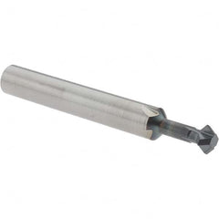 Accupro - ° 6mm Cut Diam, 0.118" Cut Width, 1/4" Shank, Solid Carbide Double-Angle Cutter - Exact Tooling