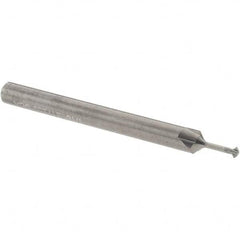 Accupro - 1/16° 1/16" Cut Diam, 0.031" Cut Width, 1/8" Shank, Solid Carbide Double-Angle Cutter - Exact Tooling