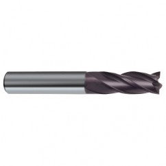 1/2 Dia. x 4-1/2 Overall Length 4-Flute Square End Solid Carbide SE End Mill-Round Shank-Center Cut-Firex - Exact Tooling