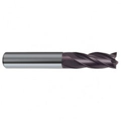 3/8 Dia. x 3 Overall Length 4-Flute Square End Solid Carbide SE End Mill-Round Shank-Center Cut-Firex - Exact Tooling