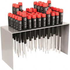 Wiha - 50 Piece Slotted, Phillips & Torx Screwdriver Set - Precision Tech Handle, Bit Sizes: Philips #000 to #1, Comes in Metal - Exact Tooling
