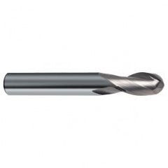 1/16" Dia. - 1-1/2" OAL - 30 Helix Bright CBD Ball Nose EM - 2 FL - Exact Tooling