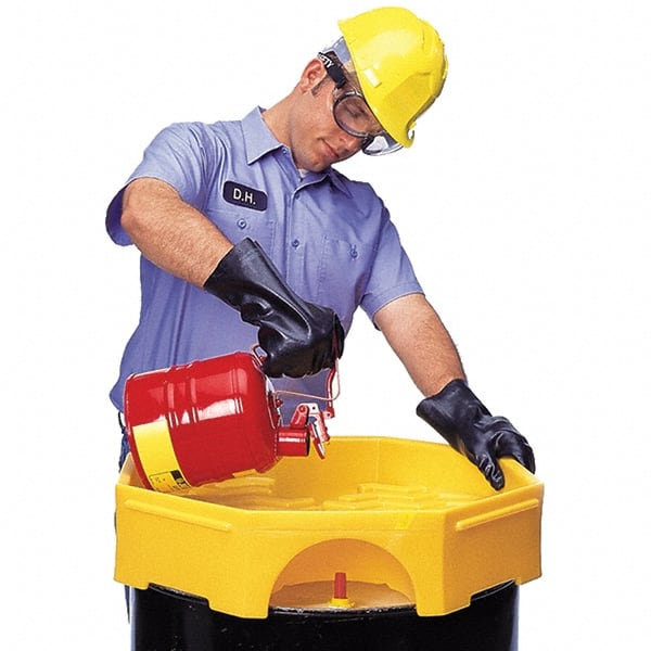 UltraTech - 5-1/2" High x 24" Diam, Polyethylene, Bung Funnel - 6 Gal Drum/Pail Capacity - Exact Tooling