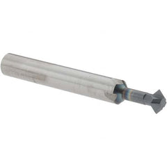 Accupro - 1/4° 1/4" Cut Diam, 1/8" Cut Width, 1/4" Shank, Solid Carbide Double-Angle Cutter - Exact Tooling