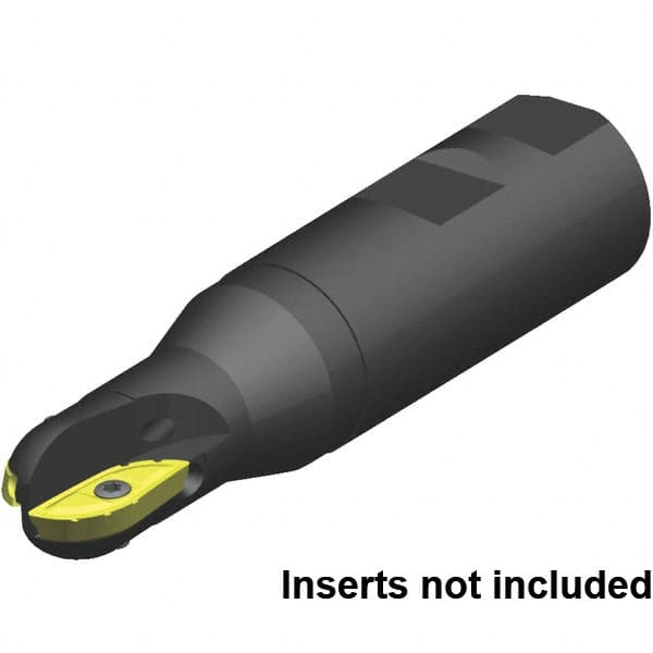 Kennametal - 40mm Cut Diam, 40mm Max Depth of Cut, 40mm Shank Diam, 220mm OAL, Indexable Ball Nose End Mill - 150mm Head Length, Weldon Shank, 5505VX Toolholder, XPNT4040T716RF Insert - Exact Tooling