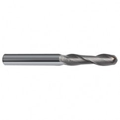1/2" Dia. - 4-1/2" OAL - 30 Helix Bright CBD Ball Nose EM - 2 FL - Exact Tooling