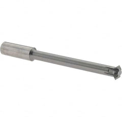 Accupro - 3/8° 3/8" Cut Diam, 1/8" Cut Width, 3/8" Shank, Solid Carbide Double-Angle Cutter - Exact Tooling