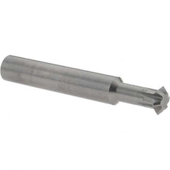 Accupro - 3/8° 3/8" Cut Diam, 1/8" Cut Width, 3/8" Shank, Solid Carbide Double-Angle Cutter - Exact Tooling