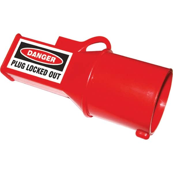 NMC - Plastic Socket Lockout - 500 Volt, 1 Padlock, 1 Circuit, English - Exact Tooling