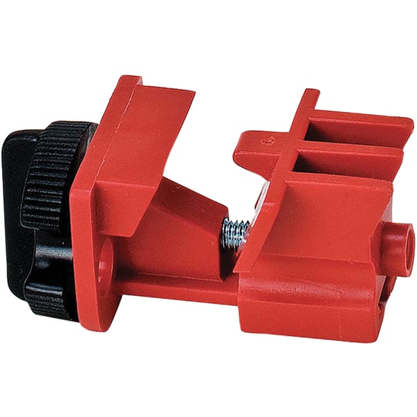 NMC - Plastic Multi-Pole Circuit Breaker Lockout - 120/277 Volt, 1 Padlock, 2 Circuits, English - Exact Tooling