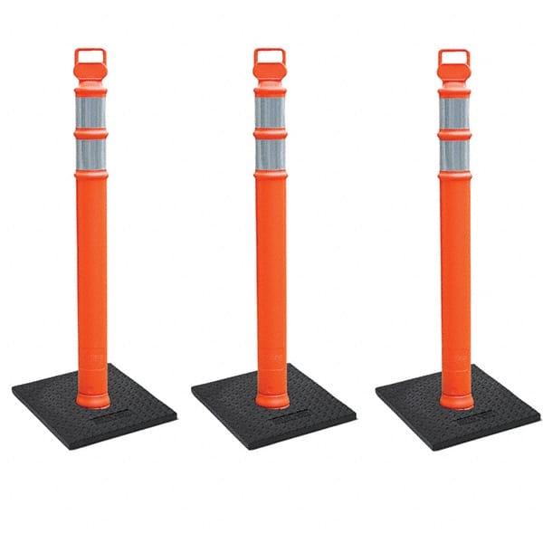 PRO-SAFE - Traffic Barrels, Delineators & Posts Type: Delineator Post Material: Polyethylene - Exact Tooling