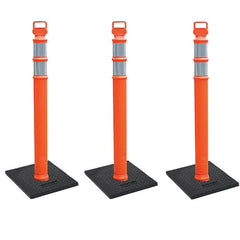 PRO-SAFE - Traffic Barrels, Delineators & Posts Type: Delineator Post Material: Polyethylene - Exact Tooling