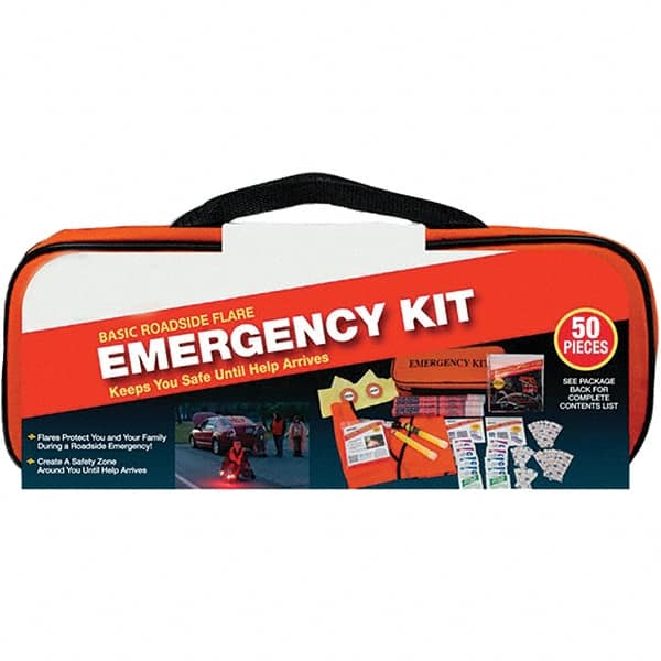 PRO-SAFE - Highway Safety Kits Type: Emergency Roadside Kit Number of Pieces: 50 - Exact Tooling