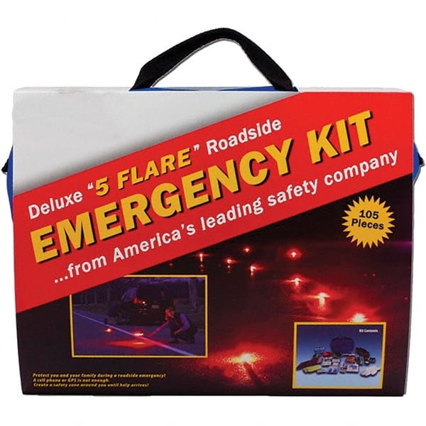PRO-SAFE - Highway Safety Kits Type: Emergency Roadside Kit Number of Pieces: 105 - Exact Tooling