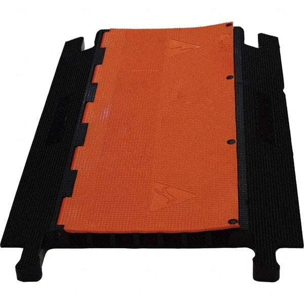 PRO-SAFE - 36" Long x 24" Wide x 1-3/4" High, Polyurethane Ramp Cable Guard - 18,000 Lb Load Limit - Exact Tooling
