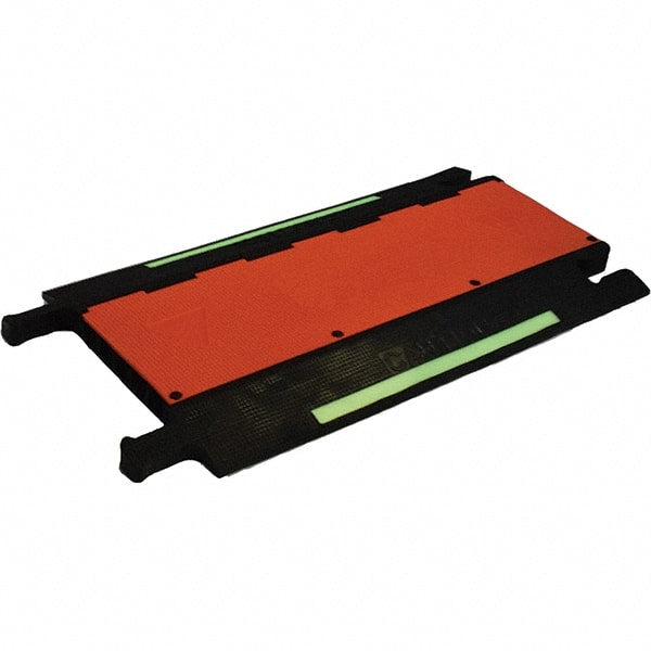 PRO-SAFE - 36" Long x 20" Wide x 1-3/4" High, Polyurethane Ramp Cable Guard - 20,000 Lb Load Limit - Exact Tooling