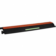 PRO-SAFE - 36" Long x 19" Wide x 2-1/2" High, Polyurethane Ramp Cable Guard - 12,250 Lb Load Limit - Exact Tooling