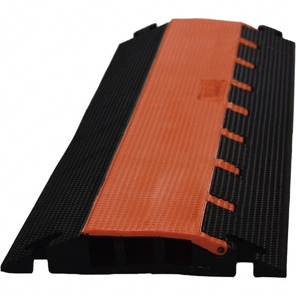 PRO-SAFE - 36" Long x 13" Wide x 1-3/4" High, Polyurethane Ramp Cable Guard - 14,000 Lb Load Limit - Exact Tooling
