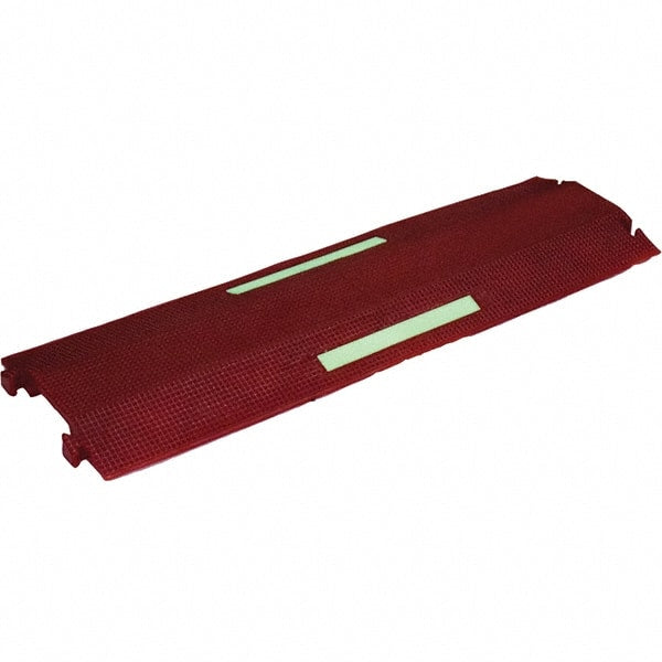 PRO-SAFE - 36" Long x 10-1/2" Wide x 1-1/2" High, Polyurethane Ramp Cable Guard - 8,850 Lb Load Limit - Exact Tooling