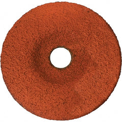 BULLARD - 36 Grit, 5" Wheel Diam, 1/8" Wheel Thickness, 7/8" Arbor Hole, Type 29 Depressed Center Wheel - Coarse/Extra Coarse Grade, Ceramic, 12,200 Max RPM, Compatible with Angle Grinder - Exact Tooling
