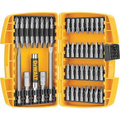 DeWALT - 45 Piece, Screwdriver Bit Set - SQ1, SQ2, SQ3, 1/4" Drive - Exact Tooling