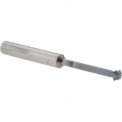 Accupro - ° 6mm Cut Diam, 0.118" Cut Width, 1/4" Shank, Solid Carbide Double-Angle Cutter - Exact Tooling