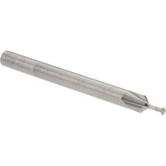 Accupro - 1/16° 1/16" Cut Diam, 0.031" Cut Width, 1/8" Shank, Solid Carbide Double-Angle Cutter - Exact Tooling