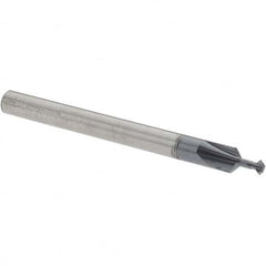 Accupro - 5/64° 5/64" Cut Diam, 0.039" Cut Width, 1/8" Shank, Solid Carbide Double-Angle Cutter - Exact Tooling