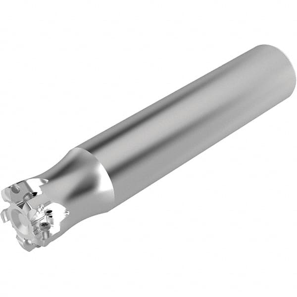 Seco - 25.2mm Cut Diam, 1.9mm Max Depth, 38.1mm Shank Diam, Cylindrical Shank Indexable High-Feed End Mill - Screw Holding Method, LPKT09 Insert, R217.21 Toolholder, Through Coolant - Exact Tooling
