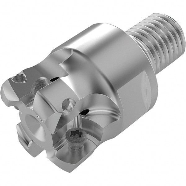 Seco - 22.1mm Cut Diam, 1.9mm Max Depth, M16 16mm Shank Diam, Modular Connection Indexable High-Feed End Mill - Screw Holding Method, LPKT09 Insert, R217.21 Toolholder, Through Coolant - Exact Tooling