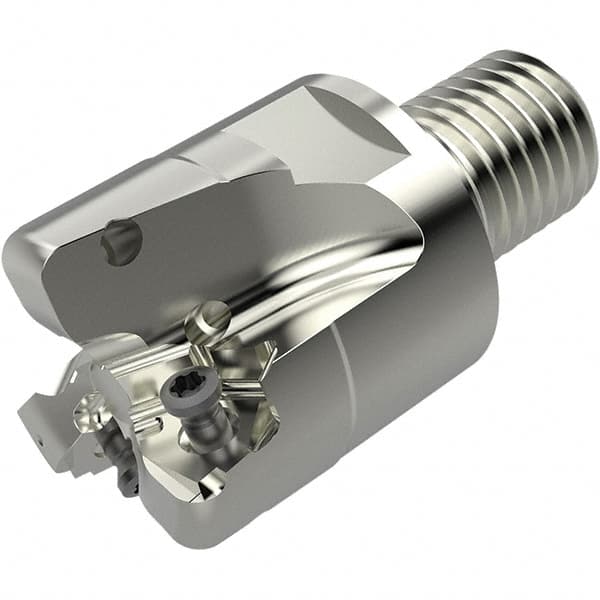 Seco - 1-1/2" Cut Diam, 7.5mm Max Depth of Cut, 40mm OAL, Indexable Square Shoulder End Mill - XN..0804.. Inserts, M20 Modular Connection, 90° Lead Angle, Through Coolant, Series R217.96 - Exact Tooling